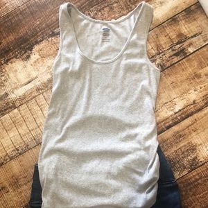Old Navy Heather Gray Maternity Rib-knit Tank